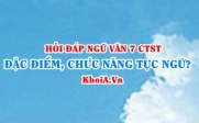 Đặc điểm và chức năng của tục ngữ là gì? Ngữ Văn lớp 7 CTST